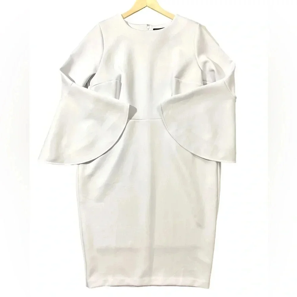 NWT Eloquii Flare Sleeve Scuba Plus Size Dress - Picture 4 of 7